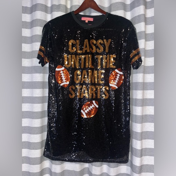 Simply Southern Dresses & Skirts - Simply Southern Black Sequin Super Bowl Dress New With Tags size S/M